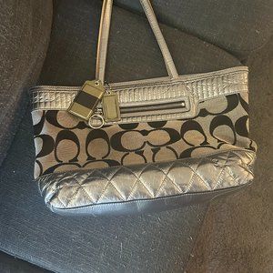 Genuine Black and Gray Coach Bag